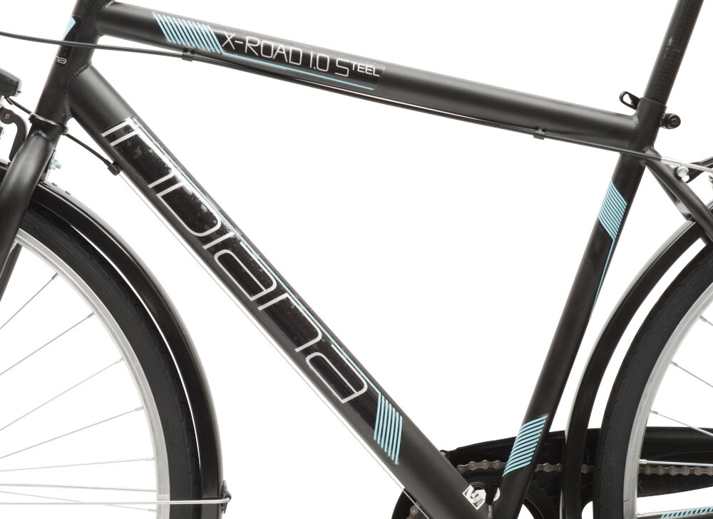 Rower INDIANA X-Road 1.0 M19 Czarno-błękitny - Rama