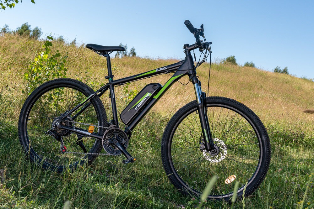 Rower elektryczny INDIANA E3000 M18 27.5 cala męski Czarny typu MTB do jazdy w trudnym terenie