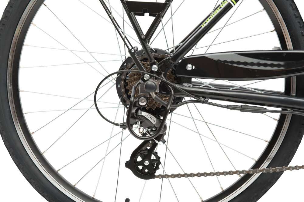 Rower elektryczny INDIANA E8000 D17 Czarny - przerzutki shimano manetki
