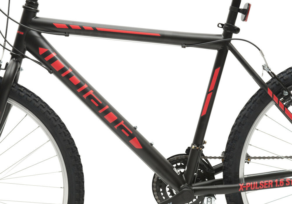 Rower górski MTB INDIANA X-Pulser 1.6 M18 Czarno-czerwony mat - Rama