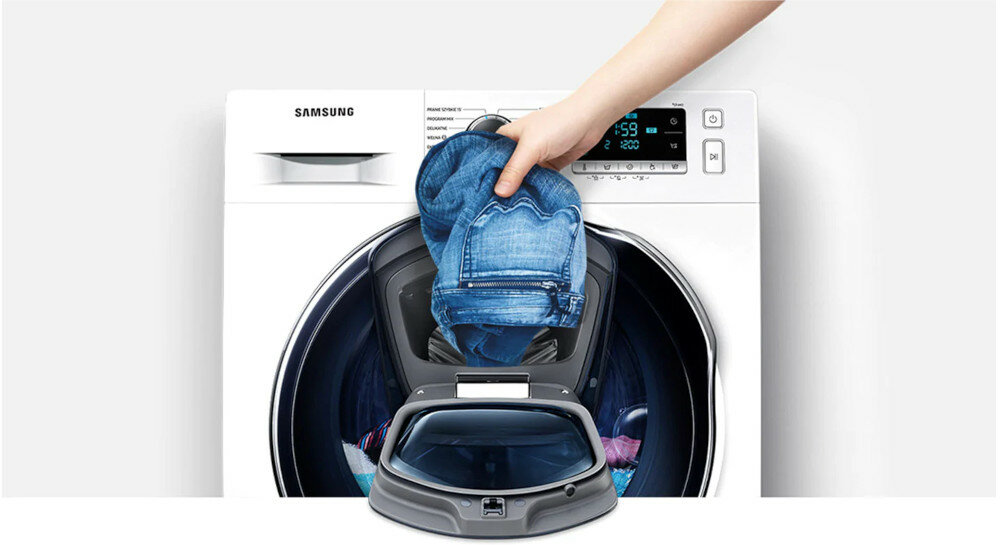 Pralka SAMSUNG WW8NK62E0RW AddWash™ dodatkowe drzwi dokładanie prania
