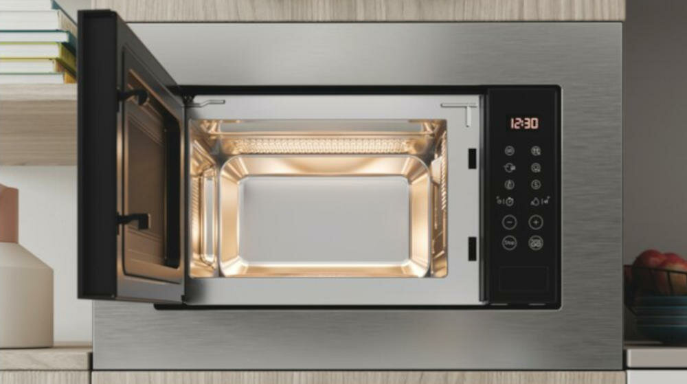 INDESIT-MWI120GX kuchenka mikrofalowa oświetlenie led wewnątrz oszczędność energia doświetlenie potrawa