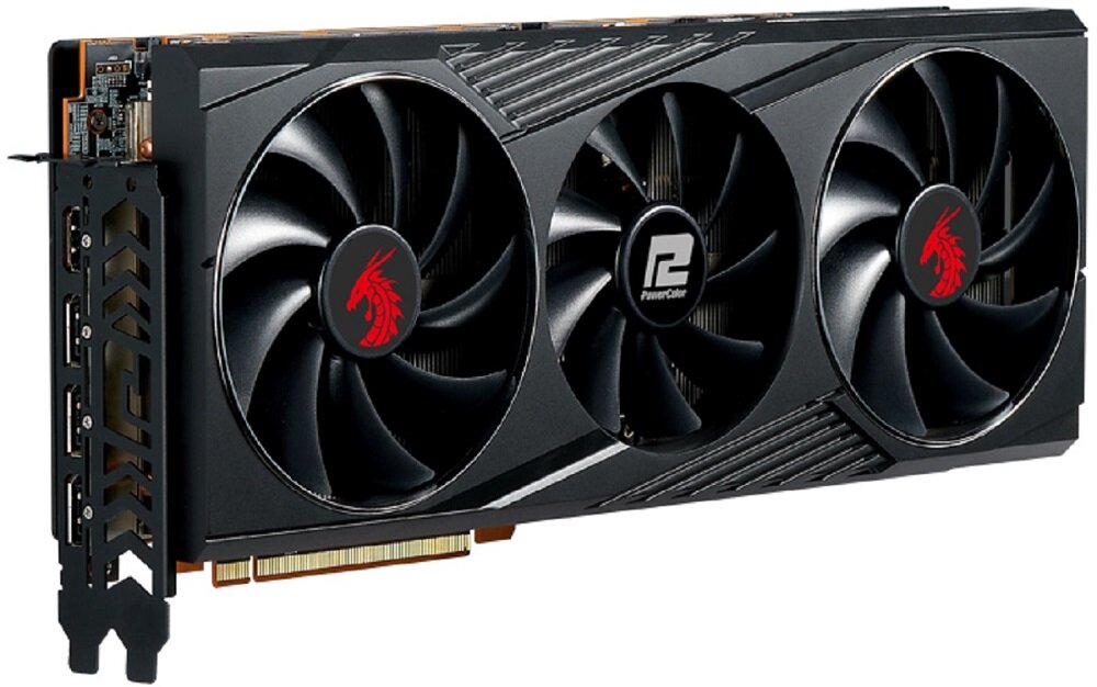 Karta graficzna POWERCOLOR Radeon 6800XT Red Dragon - aktywny układ chłodzenia radiator wentylator efektywna cicha praca