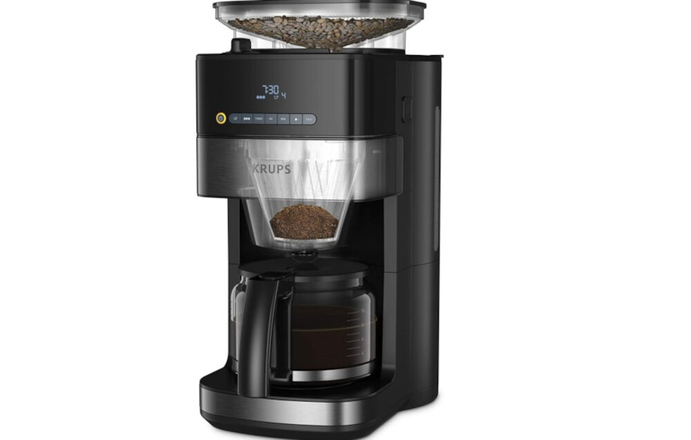 Ekspres KRUPS KM832 przygotowywanie parzenie mielenie ustawienia