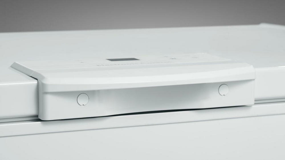 MIDEA-MDRC346FZE01 zamrażarka skrzyniowa uchwyt wyprofilowany zintegrowany szybki dostęp bezpiecznie