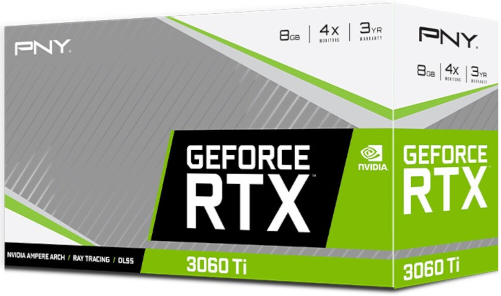 Karta graficzna PNY GeForce RTX 3060 Ti Uprising Dual Fan 8GB zawartosc opakowania
