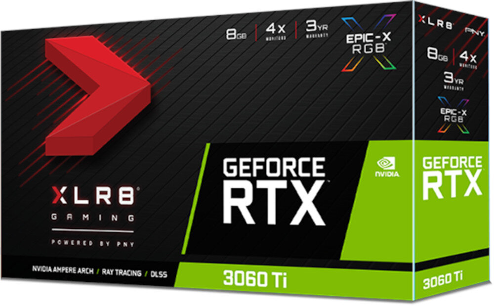 Karta graficzna PNY GeForce RTX 3060 Ti Gaming Revel 8GB zawartosc opakowania