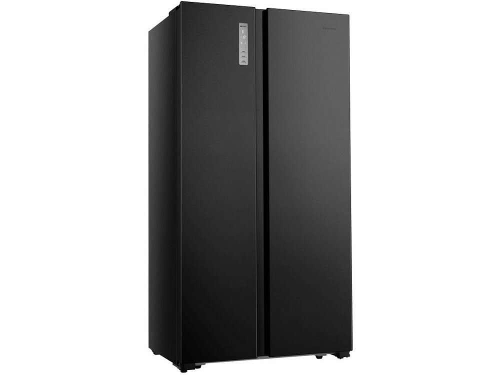 Lodówka Lodówka HISENSE RS677N4BFE Side by side Nofrost czarna wyglad front wyswietlacz
