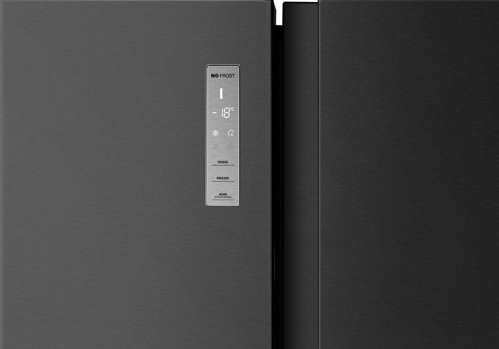Lodówka Lodówka HISENSE RS677N4BFE Side by side Nofrost czarna wyswietlacz