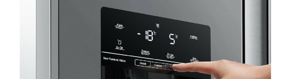 Lodówka HISENSE RS694N4TIE Side by side Kostkarka sterowanie dotykowe LED wyświetlacz