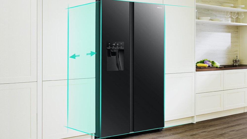 LODÓWKA HISENSE RS650N4AC2 dopasowanie Przestrzeń wielkość głębokość