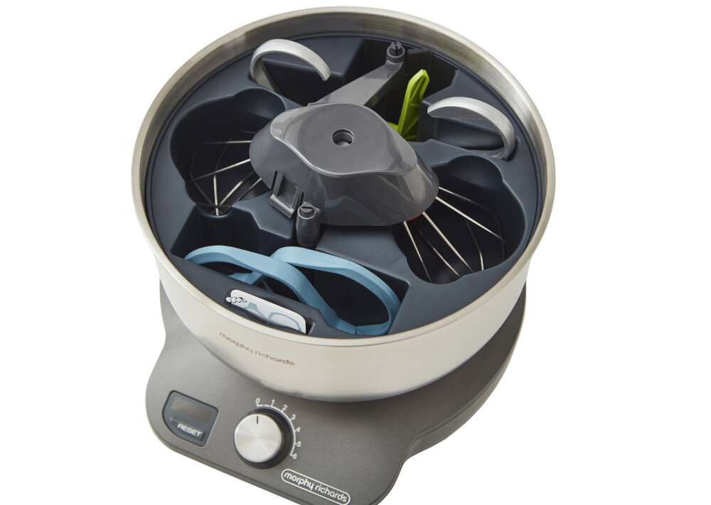 Robot kuchenny MORPHY RICHARDS Mixstar 400520 800W funkcjonalnosc wygoda schowek na akcesoria mise i akcesoria mozna myc w zmywarce