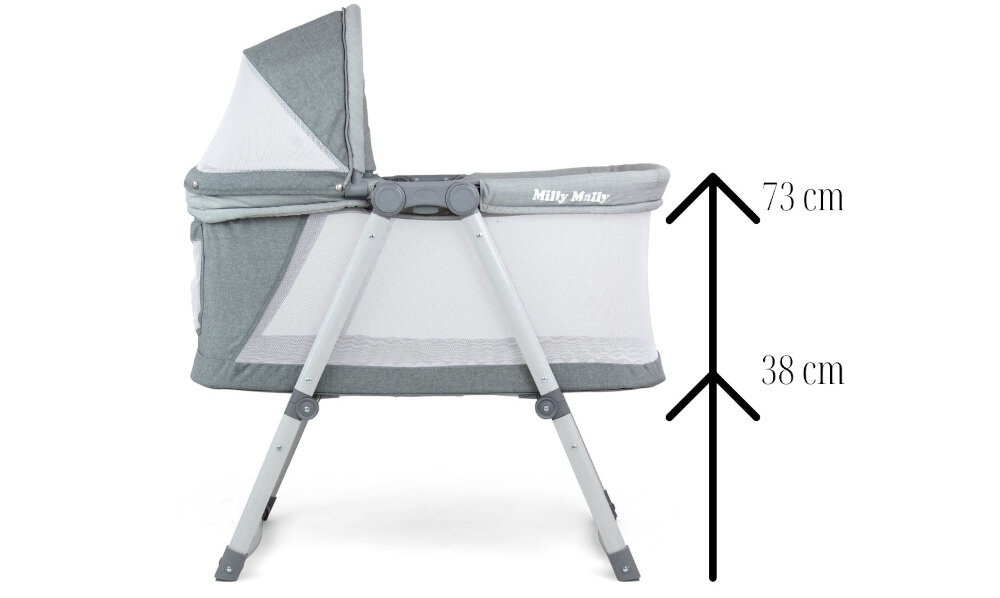 Łóżeczko MILLY MALLY Jane ścianki boczne bezpieczeństwo