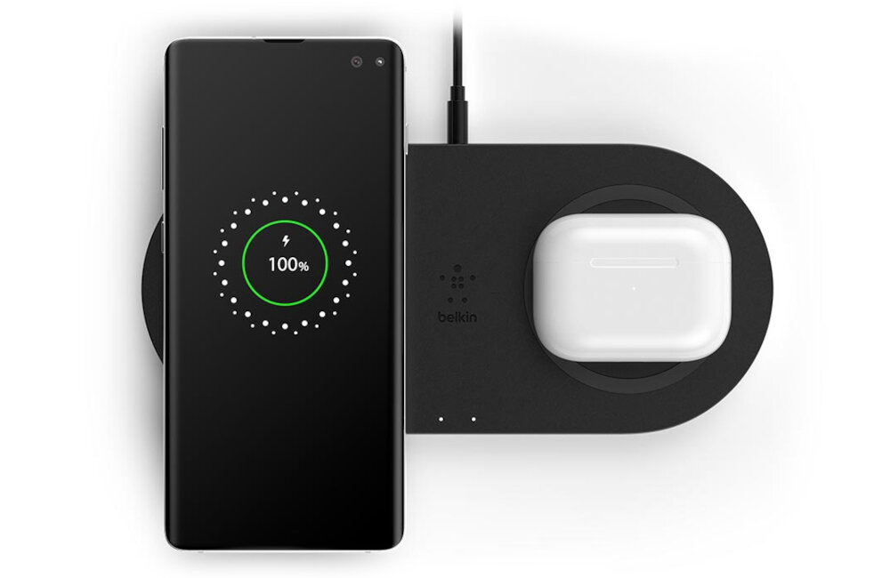 Ładowarka indukcyjna BELKIN Boost Charge Charging Dual Pads 15W antypoślizgowa konstrukcja