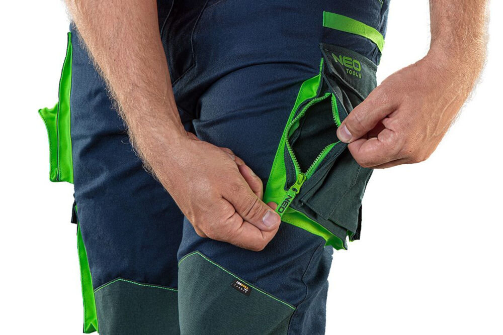 Spodnie robocze NEO TOOLS 81-226-XXL (rozmiar XXL/56) pojemne kieszenie przechowywanie wygoda komfort