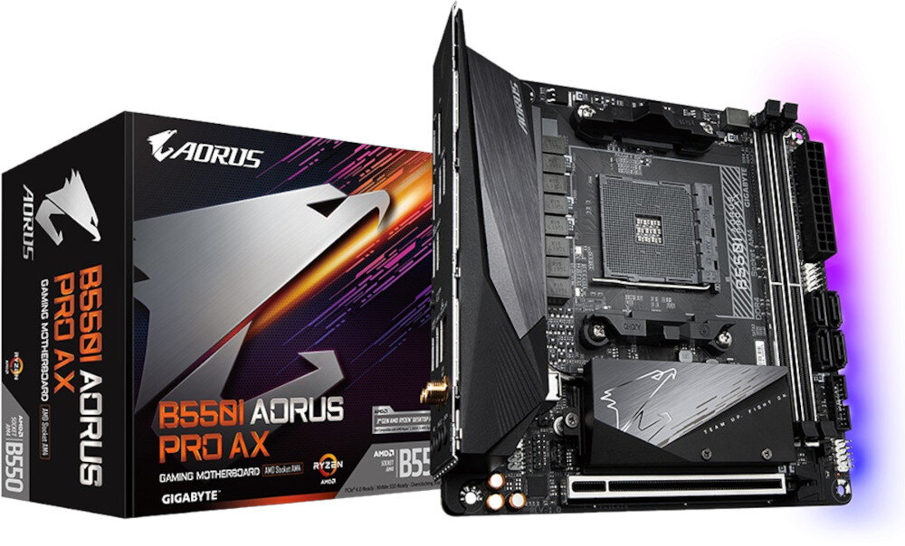 Plyta glowna GIGABYTE B550I Aorus Pro AX zestaw