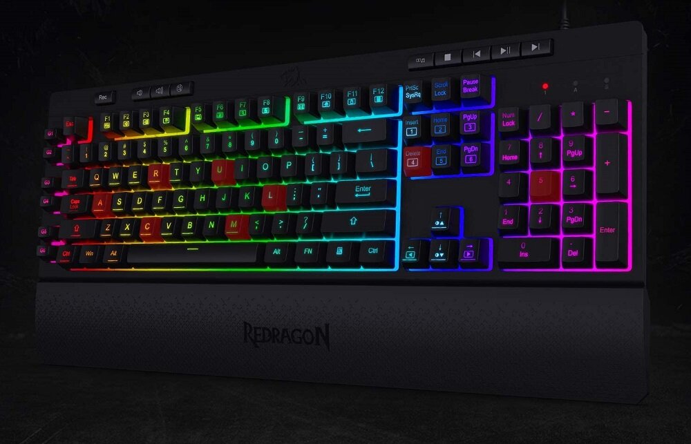 Klawiatura REDRAGON K512 Shiva RGB - Przyciski multimedialne
