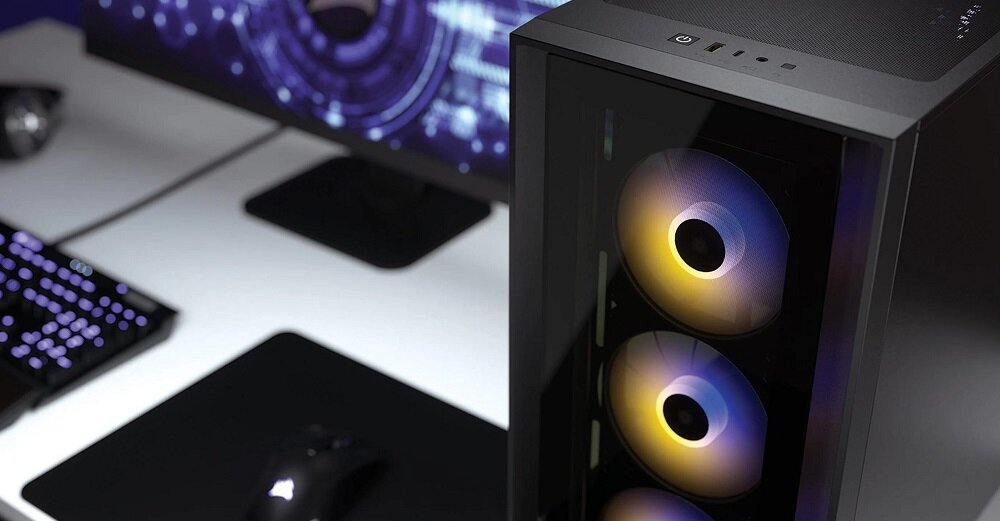 Obudowa CORSAIR iCUE 4000X RGB - porty USB