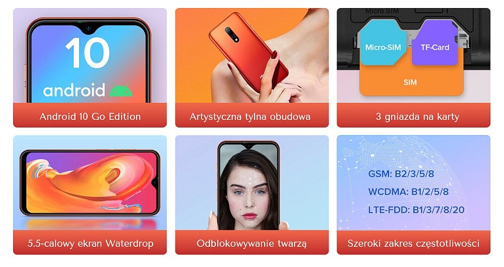 Smartfon ULEFONE Note 8 zalety