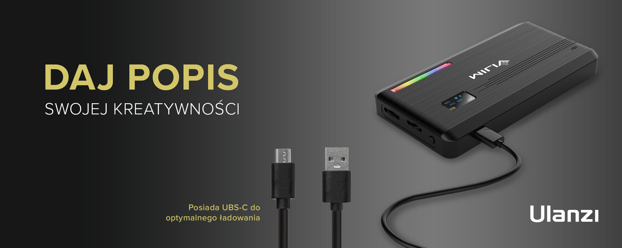 Baner Lampa LED Ulanzi VL196 'daj popis'