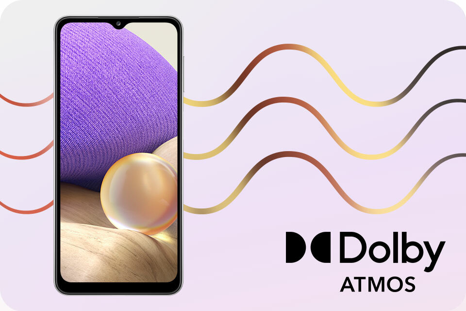 Telefon i wizualizacja fal dźwiękowych Dolby ATMOS Telefon i wizualizacja fal dźwiękowych Dolby ATMOS