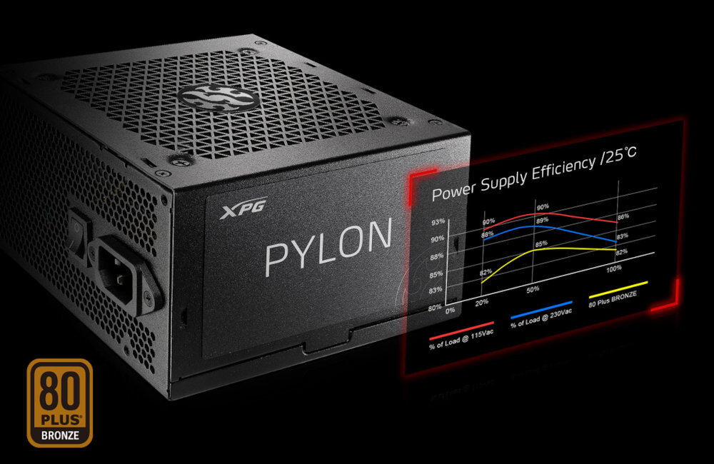 Zasilacz ADATA XPG Pylon 550W 80 Plus Bronze certyfikat standard