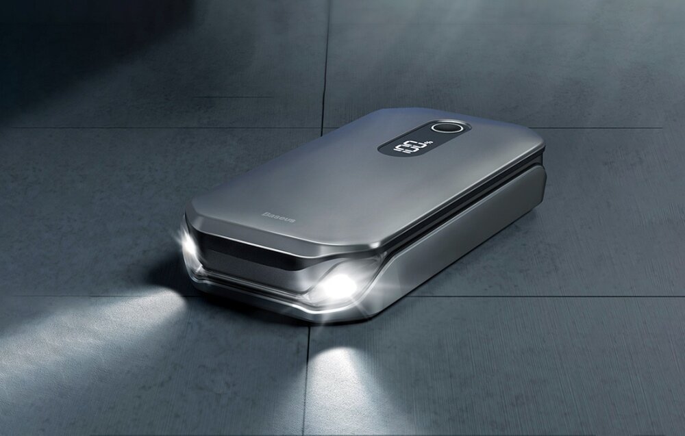 Powerbank / Rozrusznik Baseus Super Energy Car Jump Starter, 12000mAh, 1000A, USB konstrukcja bezpieczeństwo 3 tryby świecenia latarka