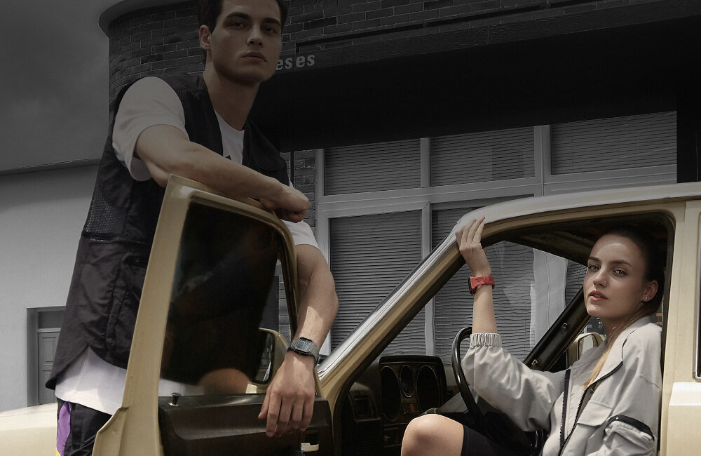 SMARTWATCH AMAZFIT NEO ZIELONY wygląd styl retro