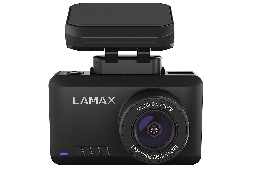 Wideorejestrator LAMAX T10  obraz obiektyw droga samochód jazda film rozdzielczość ekran monaż led 