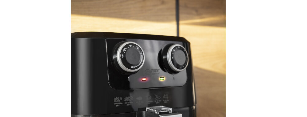 Frytkownica beztłuszczowa FIRST 5053 Air Fryer regulacja temperatury funkcjonalnosc bez trudu parametry wyposazenie