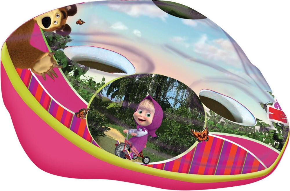 Kask rowerowy DISNEY Masha Wielokolorowy dla Dzieci (rozmiar M) regulacja otwory wentylacyjne