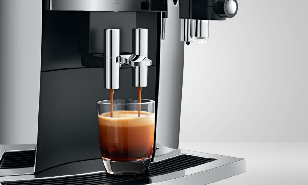 Ekspres JURA S8 Chrome (EA) wysoka jakosc espress Proces Ekstrakcji Pulsacyjnej P.E.P.® smak aromat kolor