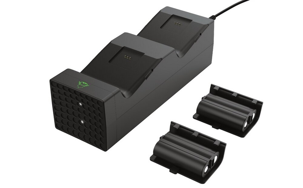 Stacja ładująca TRUST Xbox Series X-S Duo GXT 250 ładowanie pady akumulatorki granie konsola gaming