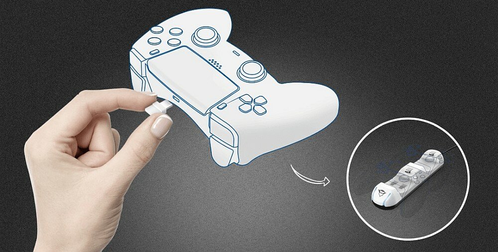 Stacja ładująca TRUST GXT251 playstation gaming ładowarka bateria konsola pady podwójna 
