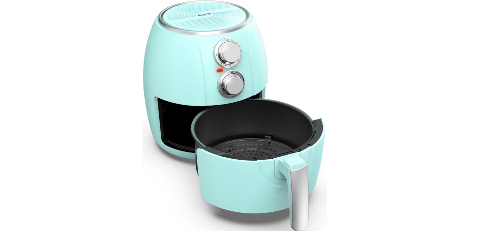 Frytkownica beztłuszczowa TURBOTRONIC TT-AF3 Air Fryer ulatwienie uchwyt nienahgrzewajacy sie kontrola mozliwosci funkcje