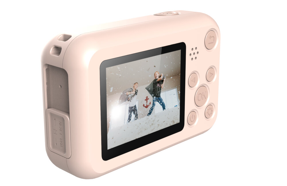 Kamera sportowa SJCAM FunCam Różowy włącznik zasilania przełączniki przyciski wyświetlacz