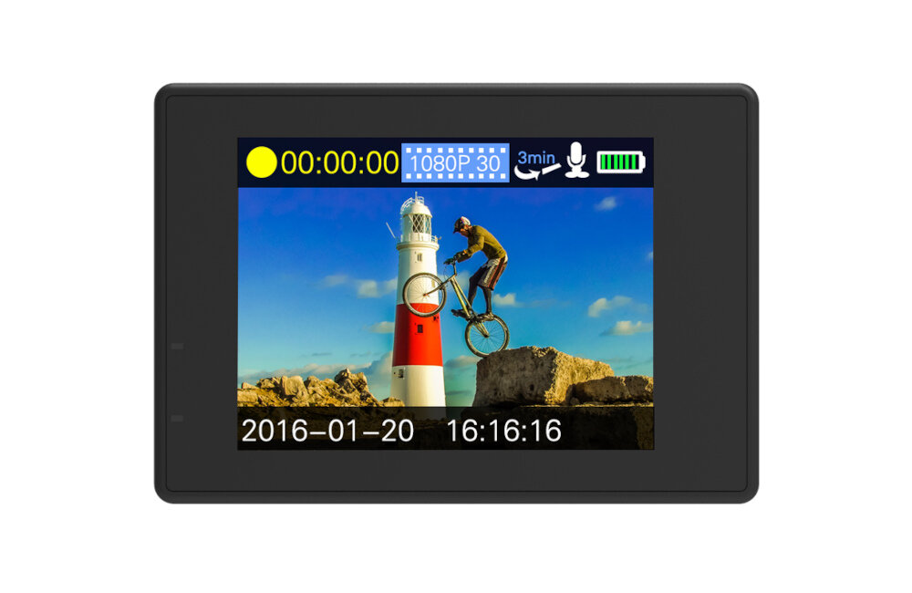 Kamera sportowa SJCAM SJ4000 WiFi czerwona obudowa solidna ekran LCD