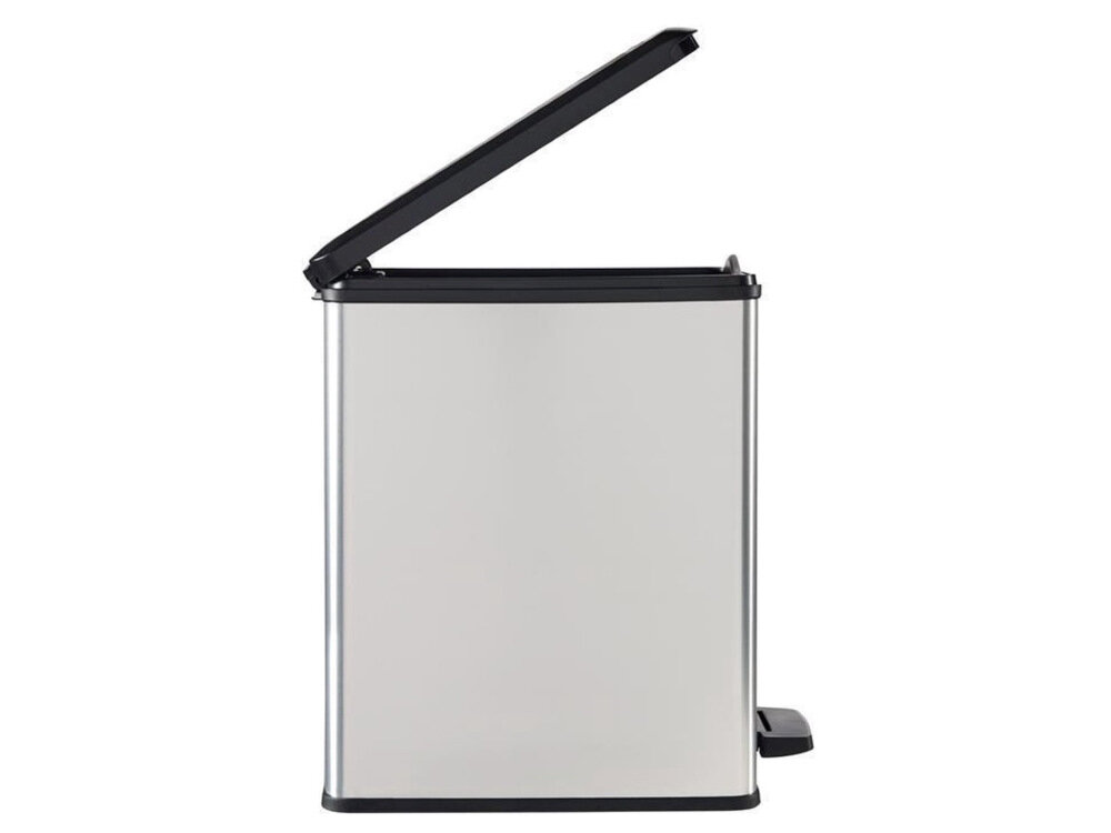 Kosz na śmieci CURVER Slim 213300 25L Srebrny ergonomiczny design solidna pokrywa zintegrowana z pedalem starannie wykonczony srebrny kolor elegancki charakter