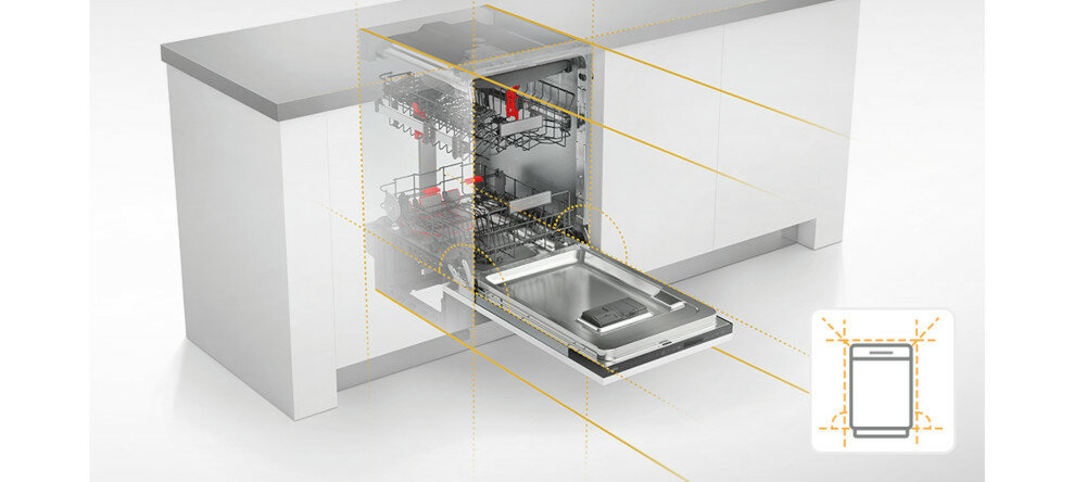 Zmywarka WHIRLPOOL WIS 1150 PEL funkcjonalność Smart Hinge