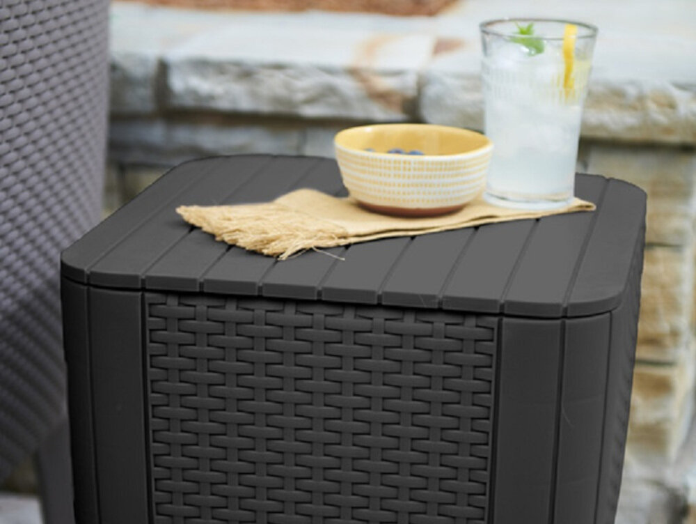 Stolik ogrodowy KETER Luzon 241664 Grafitowy wysoka odporność na skrajne warunki atmosferyczne