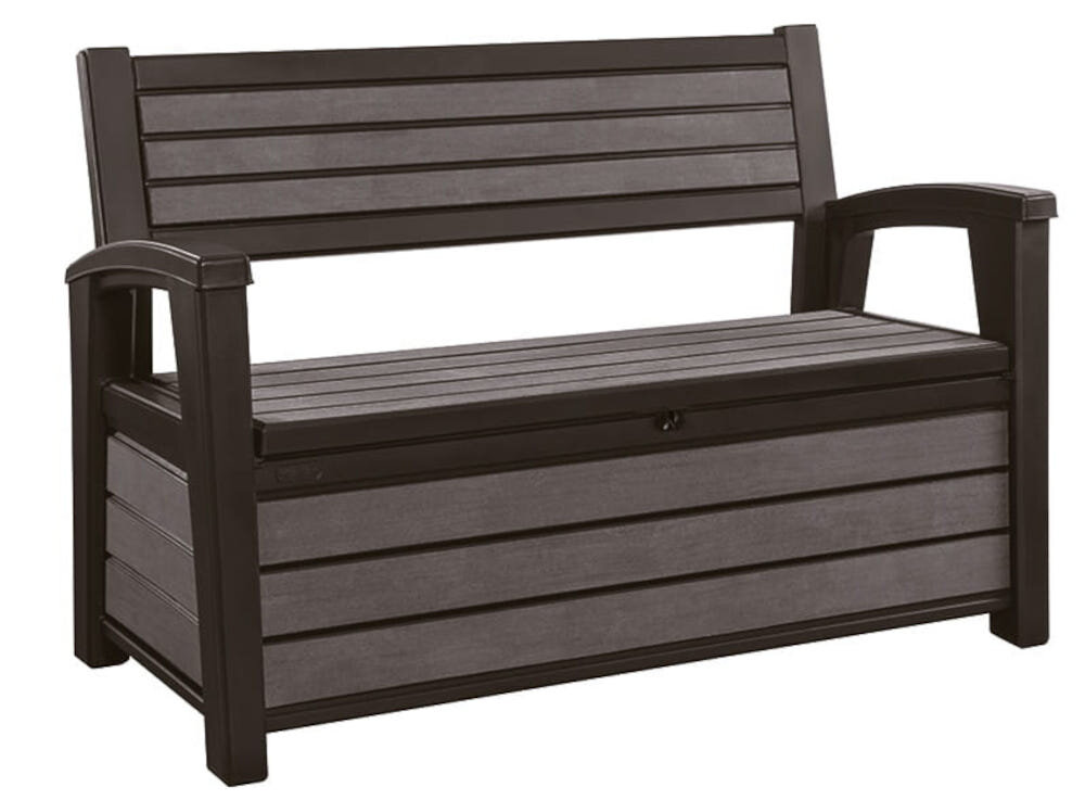 Ławka ogrodowa KETER Hudson 235688 Grafitowy wymiary 133 x 61 x 89 obciążenie do 272 kg
