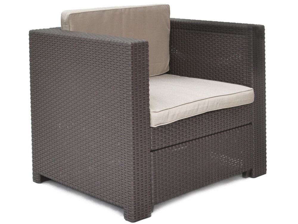 Fotel KETER Provence 234190 stelaż wysoka odporność na skrajne warunki atmosferyczne zabezpieczyć poduszki przed wilgocią i opadami ć