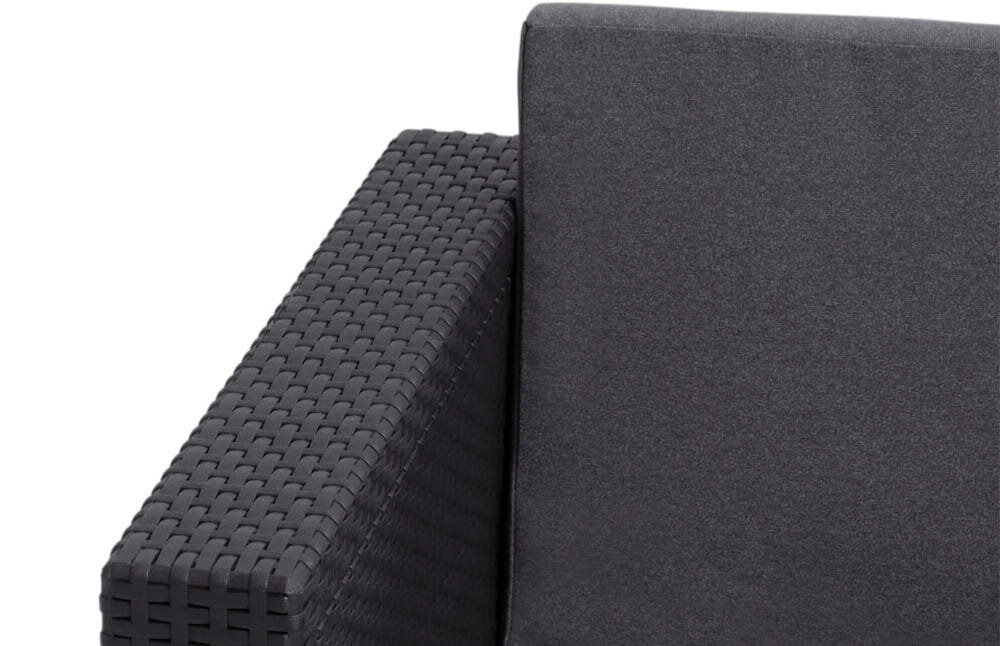 Fotel KETER Provence 234190 stelaż z najwyższej jakości tworzyw sztucznych imituje naturalny splot rattanowy technorattan system JUST CLICK AND G montaż na zatrzaski nie wymaga narzędzi