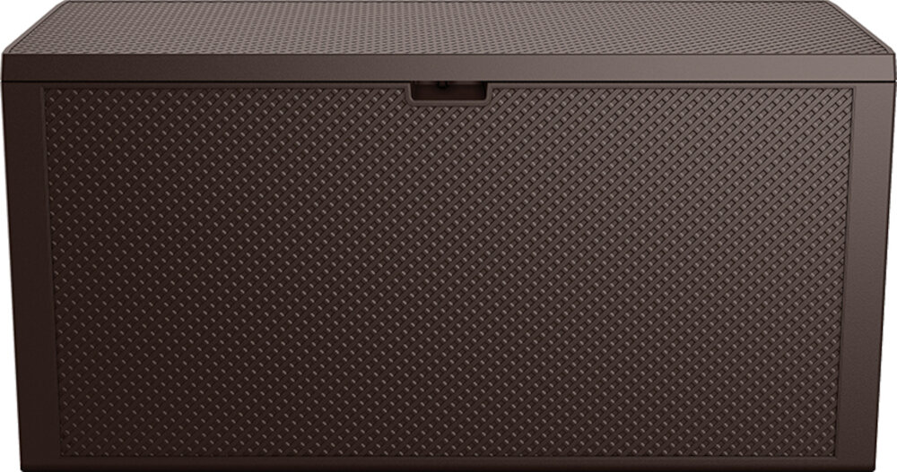 Skrzynia ogrodowa KETER Emily Storage Brązowy niewielki rozmiar 117,8 x 44,58 x 58 cm pojemność do 270 litrów