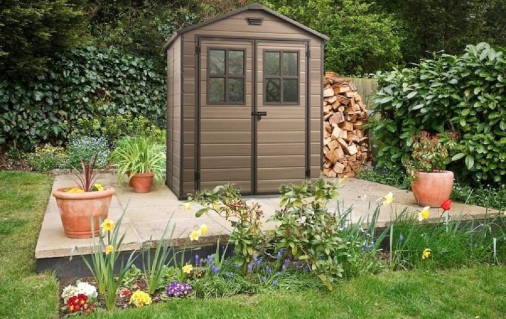 Domek narzędziowy KETER Scala 6x8 230433 Jasnobrązowyjakos wytrzymalosc odpornosc