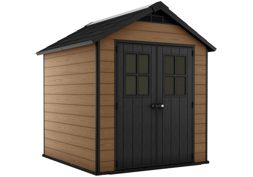 Domek narzedziowy KETER Newton 7511 246945 Mahon wyglad podloga dach