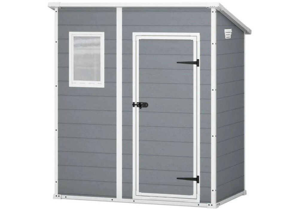 Domek narzędziowy KETER Manor Pent 6x4 230394 Szaro-biały wyglad udzwig wymiary podoga zamek