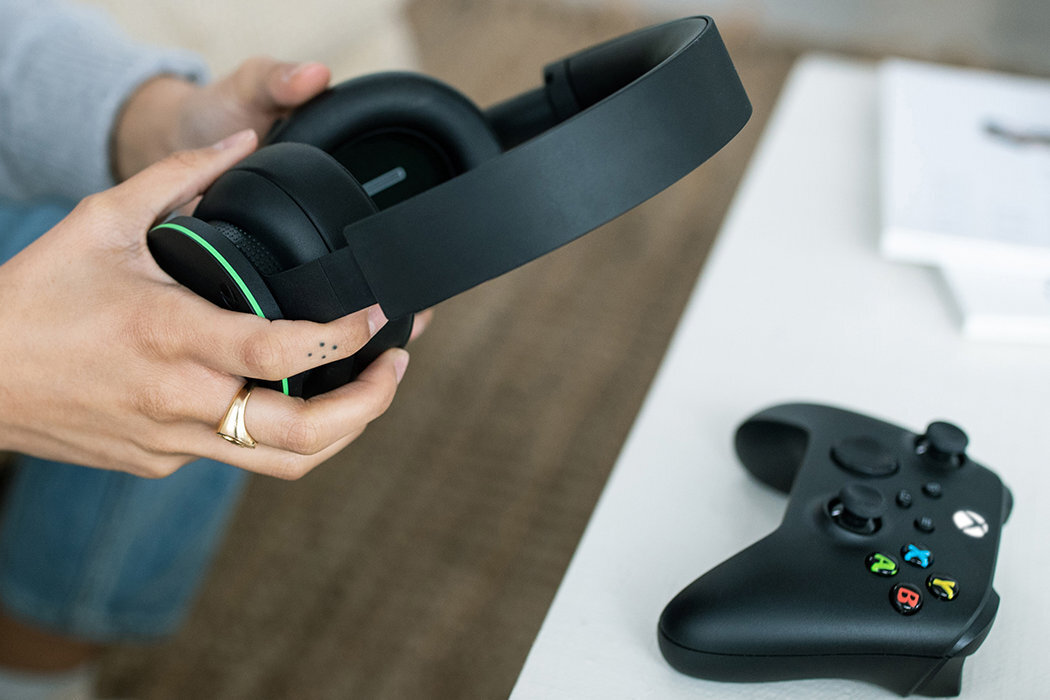 Słuchawki MICROSOFT Headset Stereo dźwięk aplikacja kontrola