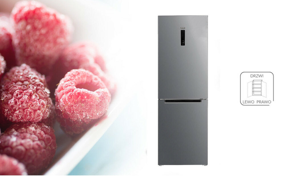 Lodówka MPM 357-FF-30 Nofrost Srebrna