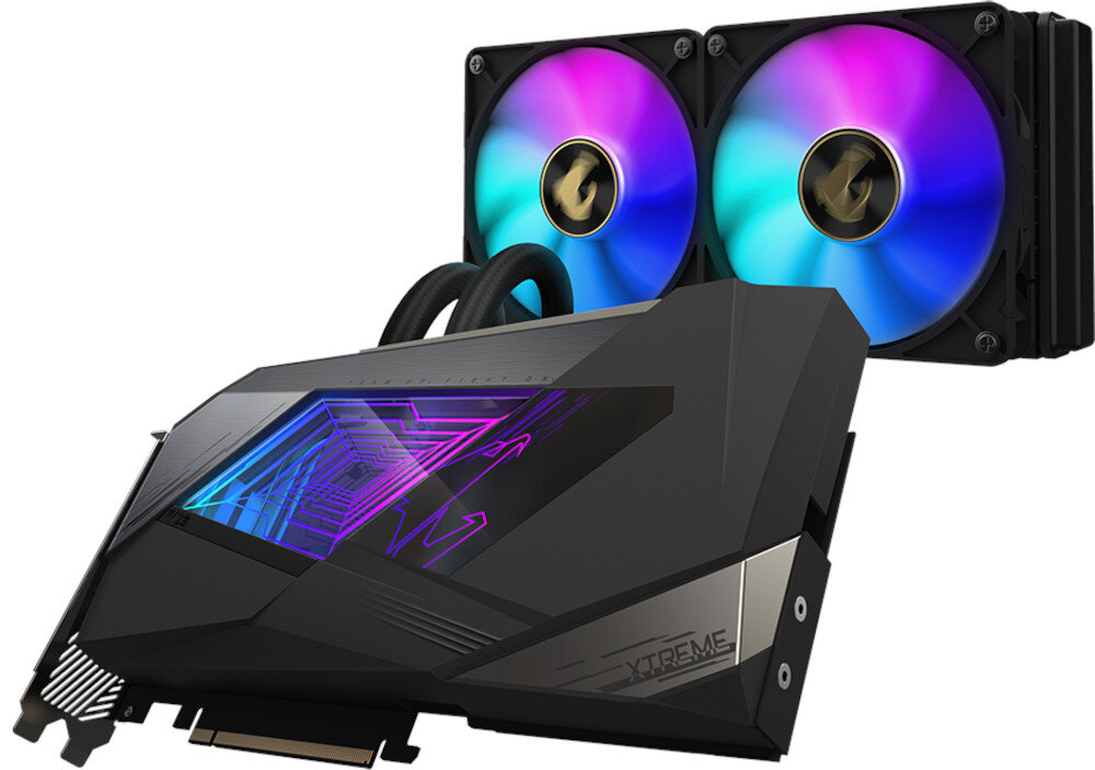 Karta graficzna GIGABYTE GeForce RTX 3090 24GB wydajne chlodzenie wodne